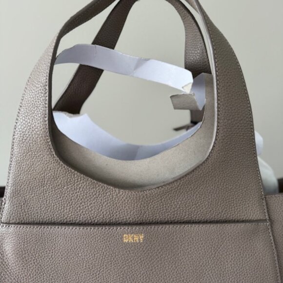 NWT DKNY Large Effortless Tote Bag Flint Gray (Beige) Color - Picture 6 of 9
